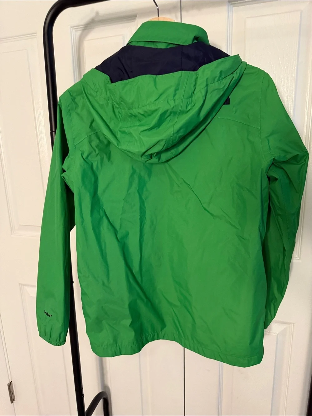 The North Face Men's Green Rain Jacket with Navy Lining